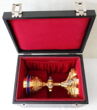 Solid silver gilt antique French Gothic Chalice.